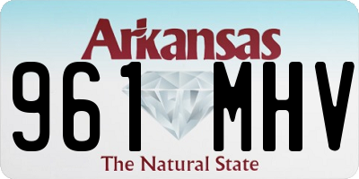 AR license plate 961MHV
