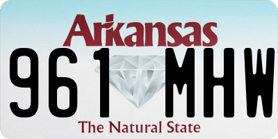 AR license plate 961MHW
