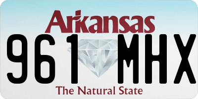 AR license plate 961MHX