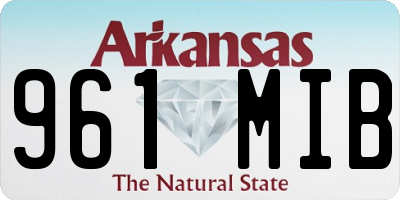 AR license plate 961MIB