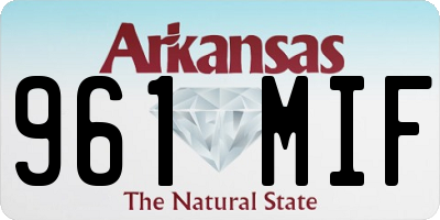 AR license plate 961MIF