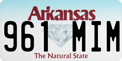 AR license plate 961MIM