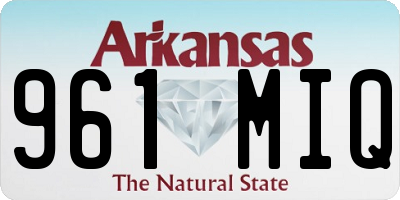 AR license plate 961MIQ