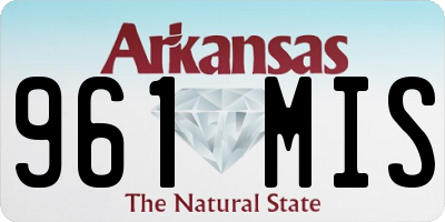 AR license plate 961MIS