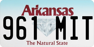 AR license plate 961MIT