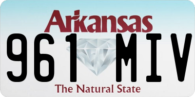 AR license plate 961MIV