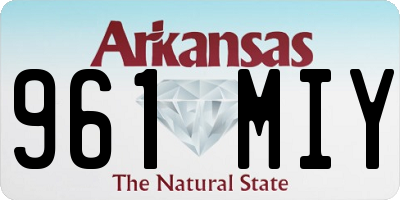 AR license plate 961MIY
