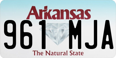 AR license plate 961MJA