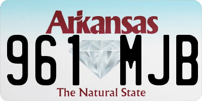 AR license plate 961MJB