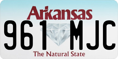 AR license plate 961MJC