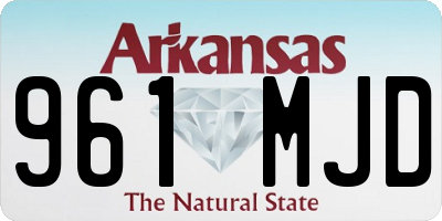 AR license plate 961MJD