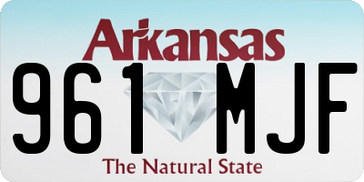 AR license plate 961MJF