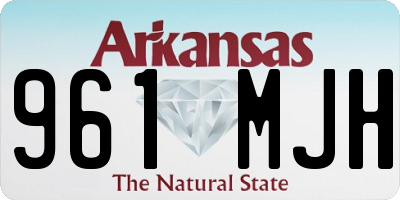 AR license plate 961MJH