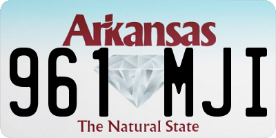 AR license plate 961MJI