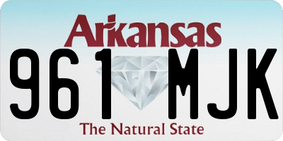 AR license plate 961MJK
