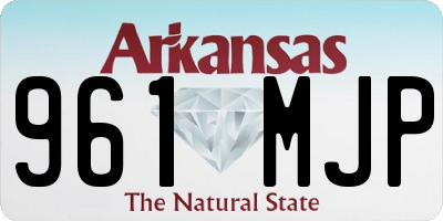 AR license plate 961MJP
