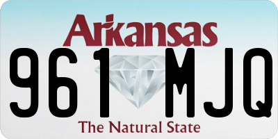AR license plate 961MJQ