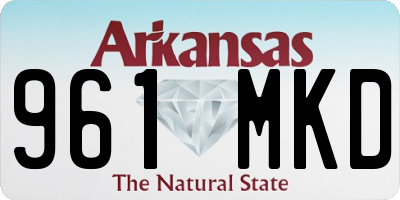 AR license plate 961MKD