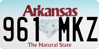 AR license plate 961MKZ