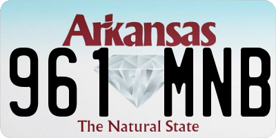 AR license plate 961MNB