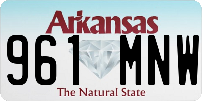 AR license plate 961MNW