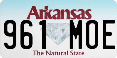 AR license plate 961MOE