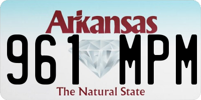 AR license plate 961MPM
