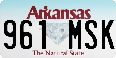 AR license plate 961MSK