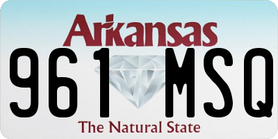 AR license plate 961MSQ