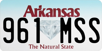AR license plate 961MSS