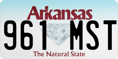 AR license plate 961MST