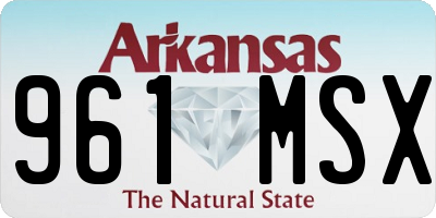 AR license plate 961MSX