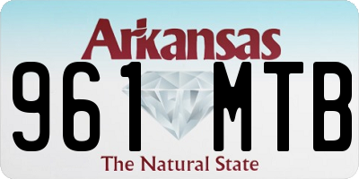 AR license plate 961MTB