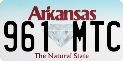 AR license plate 961MTC