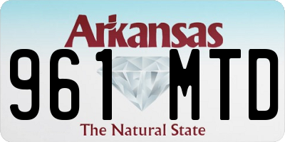 AR license plate 961MTD