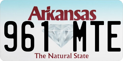 AR license plate 961MTE