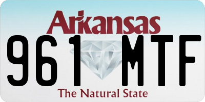 AR license plate 961MTF