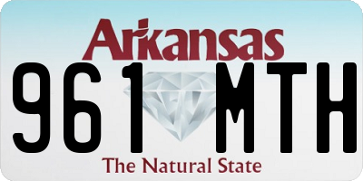 AR license plate 961MTH