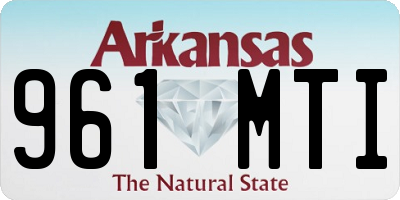AR license plate 961MTI