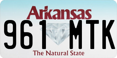 AR license plate 961MTK