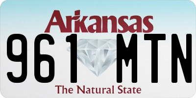 AR license plate 961MTN