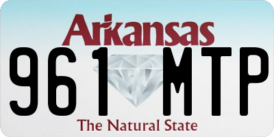 AR license plate 961MTP