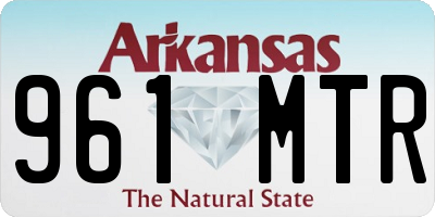 AR license plate 961MTR