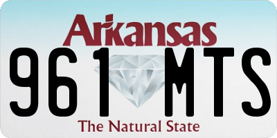 AR license plate 961MTS