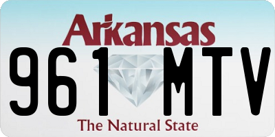 AR license plate 961MTV