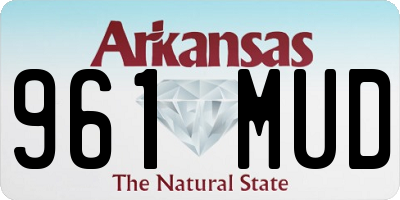 AR license plate 961MUD