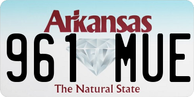 AR license plate 961MUE