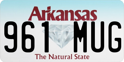 AR license plate 961MUG