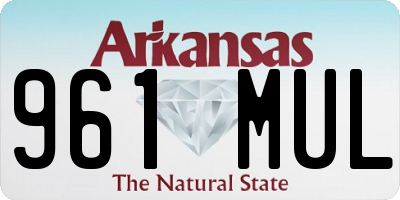 AR license plate 961MUL