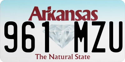 AR license plate 961MZU